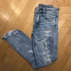 American Eagle High Rise Jegging crop